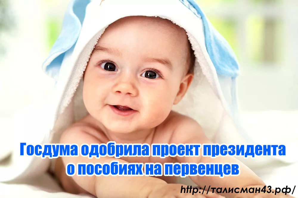 Госдума одобрила проект президента о пособиях на первенцев